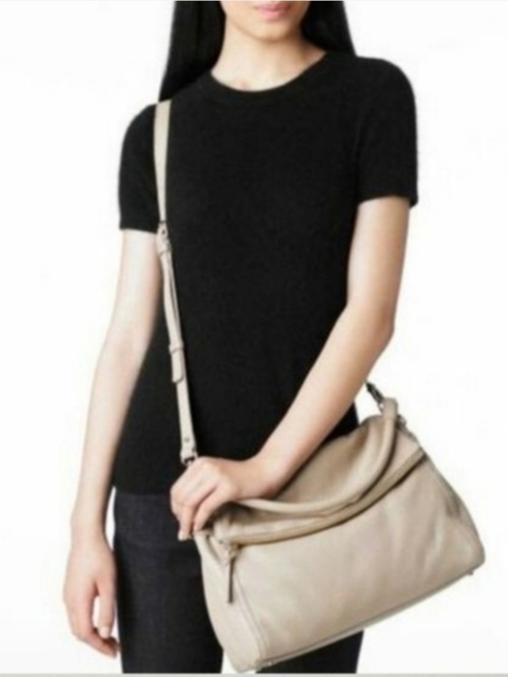 kate spade Beige Pebbled Leather Crossbody Bag